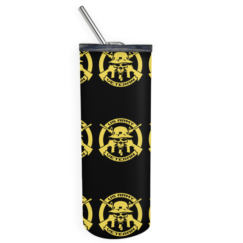 Army Veteran Skull Military Skinny Tumbler | Artistshot