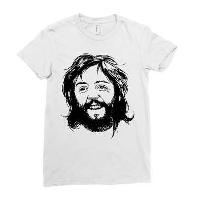 Paul Mccartney Beard Ladies Fitted T-shirt Designed By Motleymind