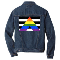 Straight Ally Pride Flag National Pride Gift T Shirt Men Denim Jacket | Artistshot