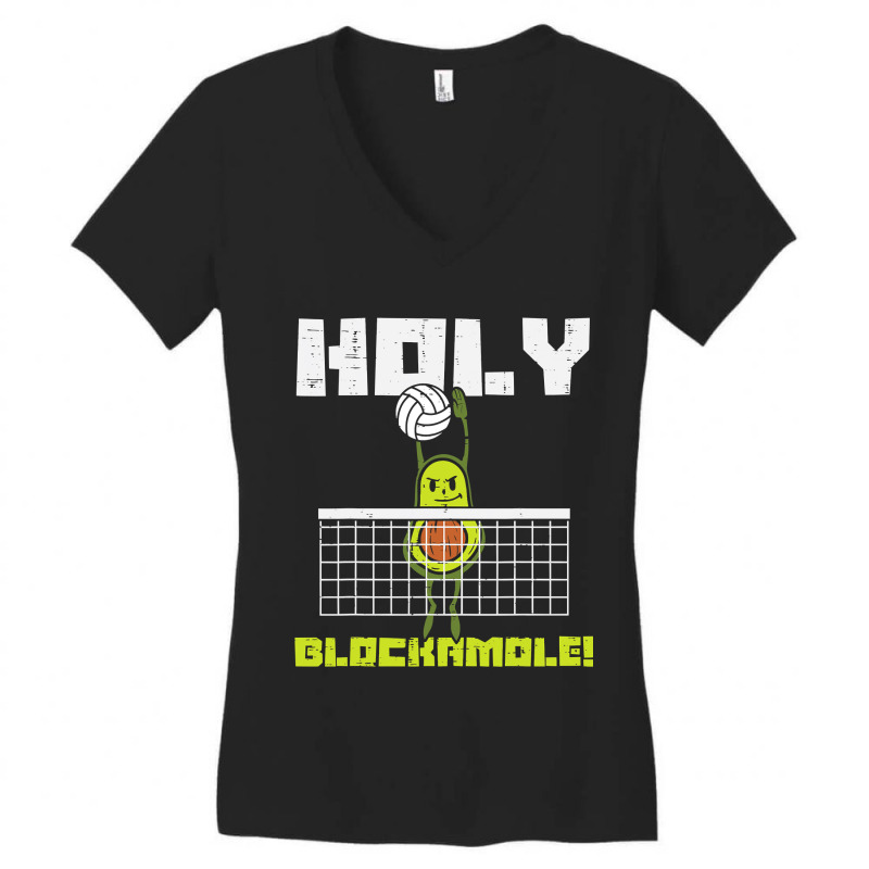 Holy Blockamole Avocado Volleyball Player Blocker Men Women T Shirt Women's V-Neck T-Shirt by bakien89 | Artistshot