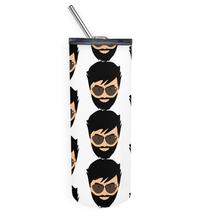 Bearded Face Skinny Tumbler | Artistshot