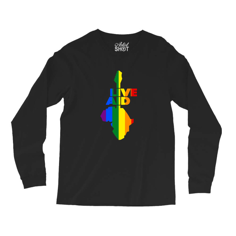 Live Aid Band Aid 1985 Symbol Lgbt Long Sleeve Shirts by autlu2024 | Artistshot