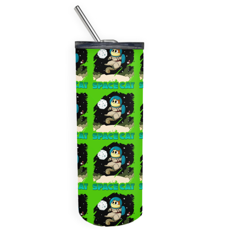 Space Cat Skinny Tumbler | Artistshot