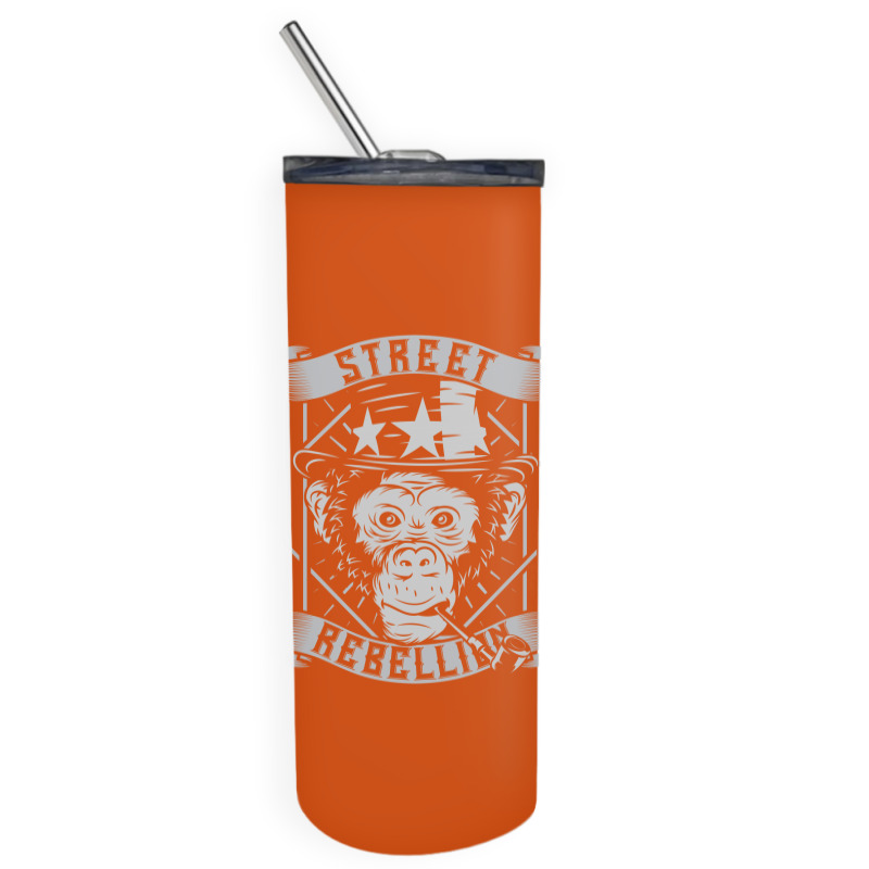 Monkey Street Rebellion Skinny Tumbler | Artistshot