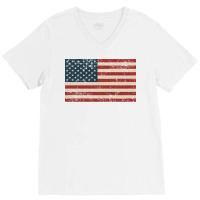 American Flag V-neck Tee | Artistshot