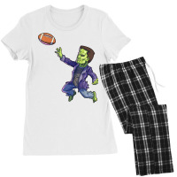 Football Frankenstein Halloween Men Boys Football Halloween T Shirt Women's Pajamas Set | Artistshot