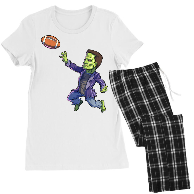 Football Frankenstein Halloween Men Boys Football Halloween T Shirt Women's Pajamas Set by efronpngoick3 | Artistshot