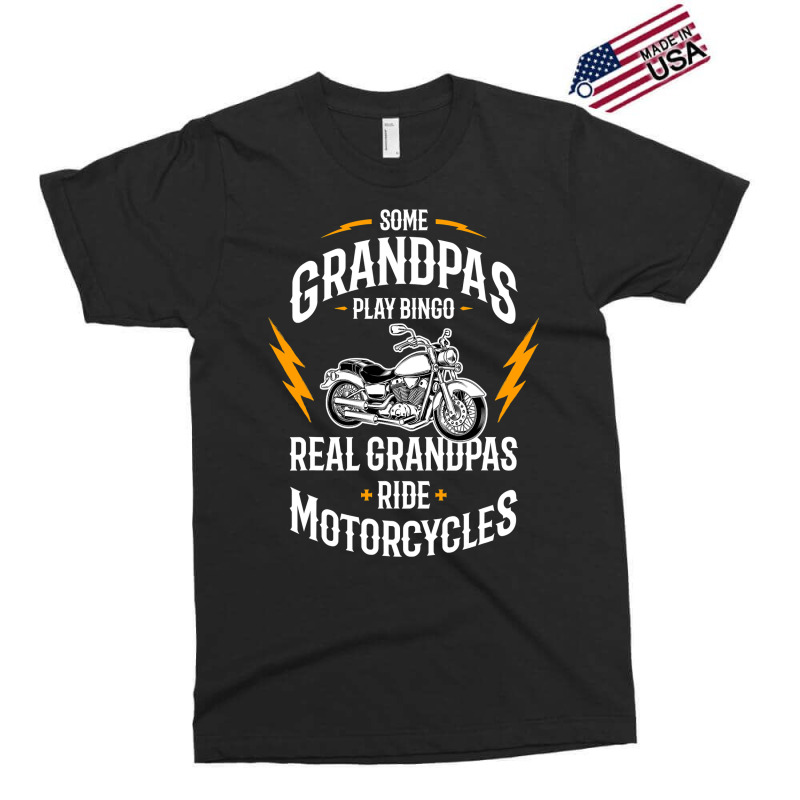 Men's 'Real Grandpas Ride Motorcycle' Graphic T-Shirt - Biker Grandpa Humor Tee, Multiple Sizes & Colors