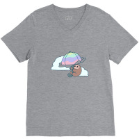 Parasol Sloth V-neck Tee | Artistshot