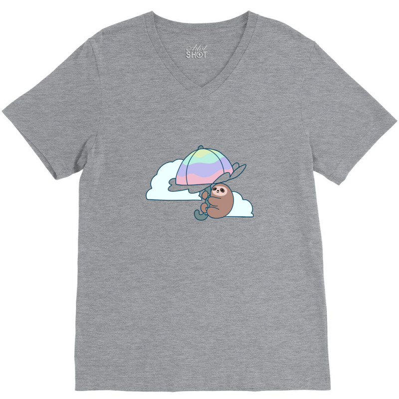 Parasol Sloth V-Neck Tee by BLACKSTONE | Artistshot