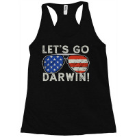 Aviator Sunglasses American Flag Let’s Go Darwin Racerback Tank | Artistshot