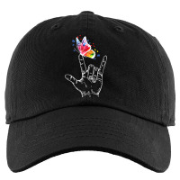 I Love You Hand Sign Language Butterfly Autism Awareness Kids Cap | Artistshot