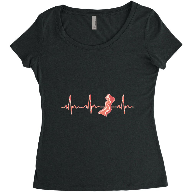 My Heart Beats For Bacon Women's Triblend Scoop T-shirt by tomorrowsproblems | Artistshot