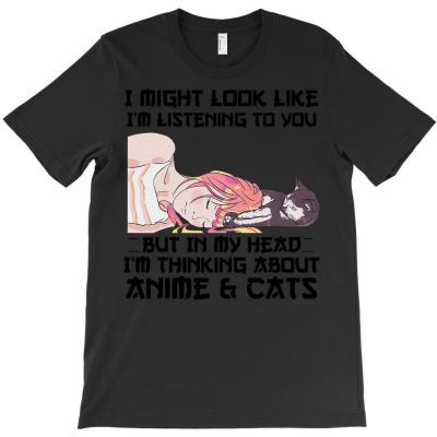 Anime And Cats Lover Kawaii Merch Gifts For Teen Girls Women T Shirt T-shirt Designed By Luantruong