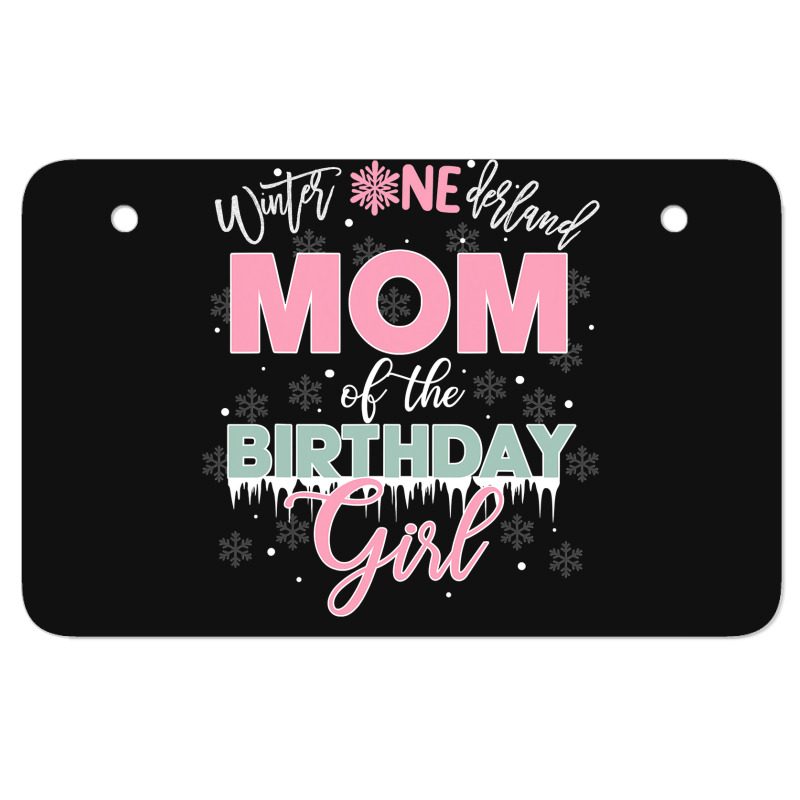 Mom Of The Birthday Girl Shirt Winter Onederland Family Atv License Plate | Artistshot