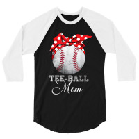 Baseball Headband Teeball Mom Tee Ball Mother Day Mothers T Shirt 3/4 Sleeve Shirt | Artistshot