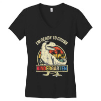 I'm Ready To Crush Kindergarten Dinosaur Boys Back To School Women's V-neck T-shirt | Artistshot