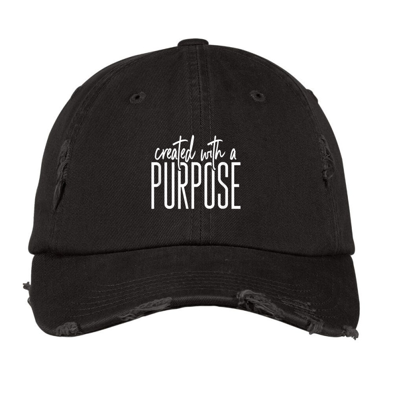 Cute Christian - Created With A Purpose Bible Quote Gifts Idea Vintage Cap by Aria-Proctor | Artistshot