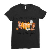 It's The Most Wonderful Time Of The Year Happy Thanksgiving Ladies Fitted T-shirt | Artistshot