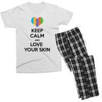 Keep Calm And Love Your Skin Men's T-shirt Pajama Set | Artistshot