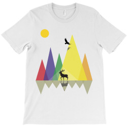 Wild Mountains Landscape Geometric T-Shirt | Artistshot