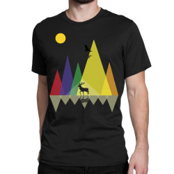 Wild Mountains Landscape Geometric Classic T-shirt | Artistshot