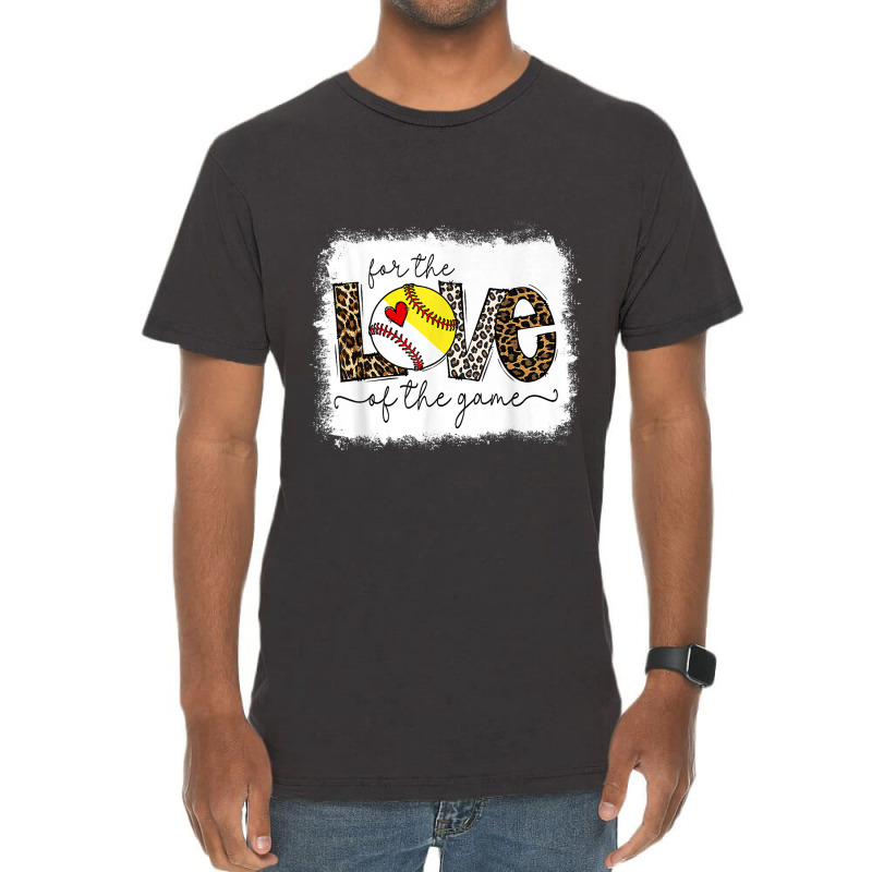 Leopard For The Love Of The Game Baseball Softball Game Day Vintage T-Shirt by Artist-Shannon | Artistshot