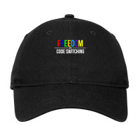 Freedom Over Code Switching Rainbow T Shirt Adjustable Cap | Artistshot