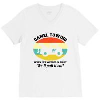 Camel Towing Retro Adult Humor Saying V-neck Tee | Artistshot