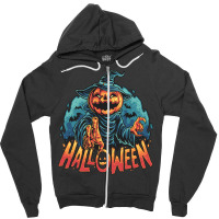 Halloween Scary Pumpkin Head T  Shirt Halloween Scary Pumpkin Head T Zipper Hoodie | Artistshot