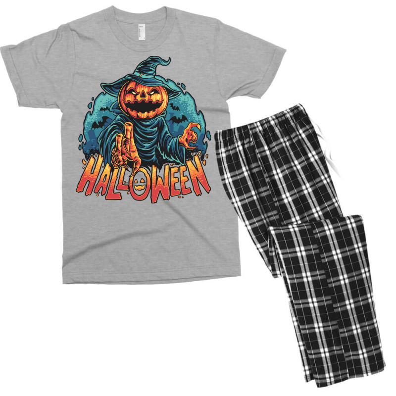 Halloween Scary Pumpkin Head T  Shirt Halloween Scary Pumpkin Head T Men's T-shirt Pajama Set by oweber478 | Artistshot