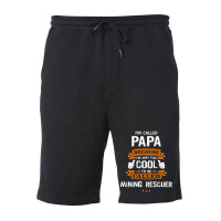 Papa Because To Be Called Mining Rescuer Fleece Short | Artistshot