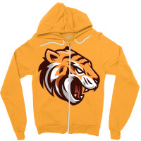 Tiger Vector Zipper Hoodie | Artistshot