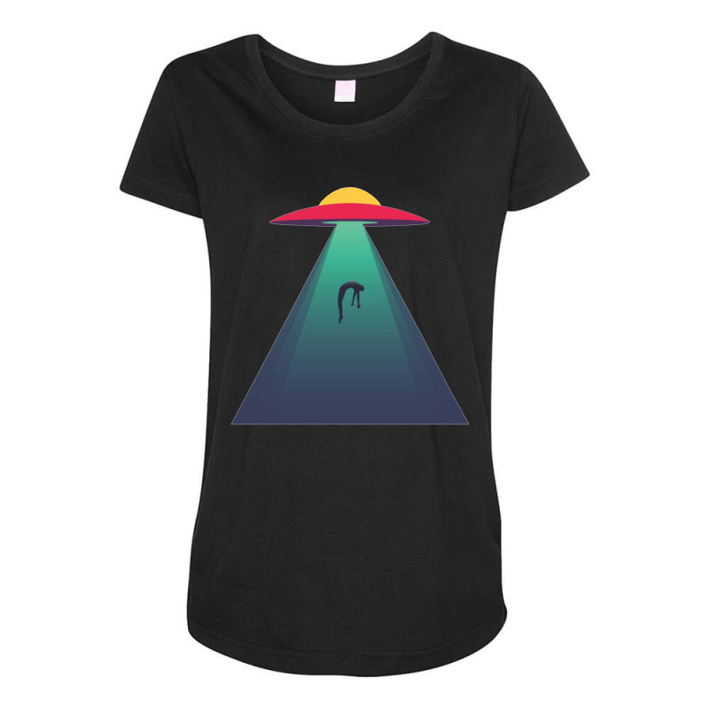 Abduct Me Please Ufo Maternity Scoop Neck T-shirt by hillarybernard | Artistshot