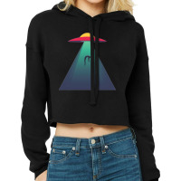 Abduct Me Please Ufo Cropped Hoodie | Artistshot