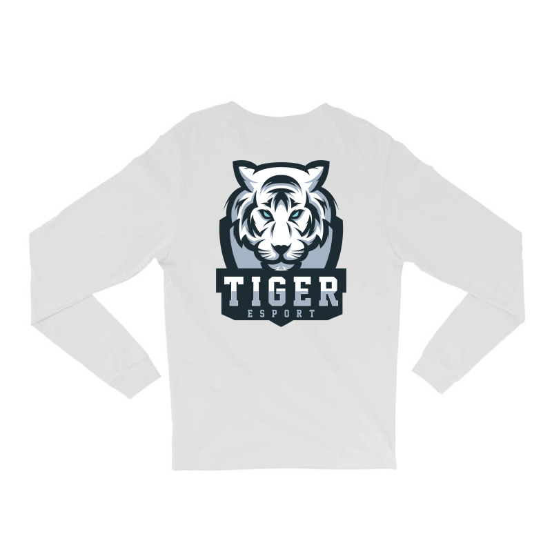 Tiger White Vector Long Sleeve Shirts | Artistshot