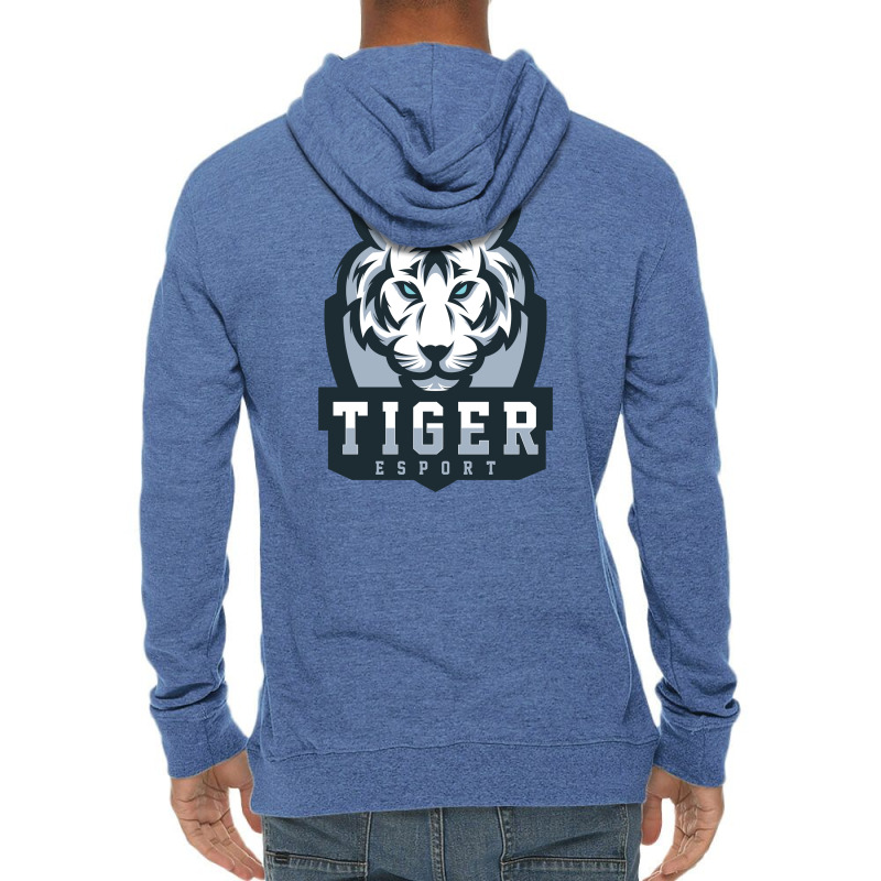 Tiger White Vector Lightweight Hoodie | Artistshot