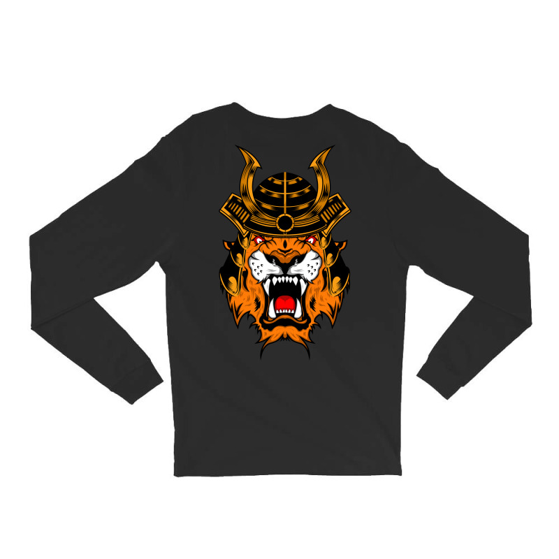 Samurai Tiger Vector Long Sleeve Shirts | Artistshot