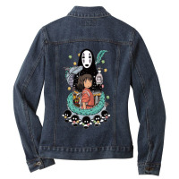 Best Studio Anime Movie Ladies Denim Jacket | Artistshot