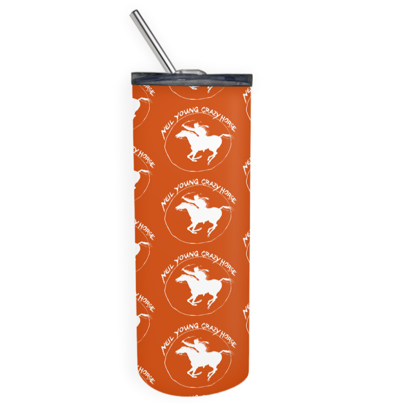 Neil Young Crazy Horse Skinny Tumbler by BLACKHEART | Artistshot