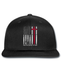 Faith Over Fears Cool Christian Cross American Usa Flag Gym Games Char Printed Hat | Artistshot