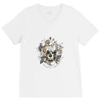 Skull V-neck Tee | Artistshot