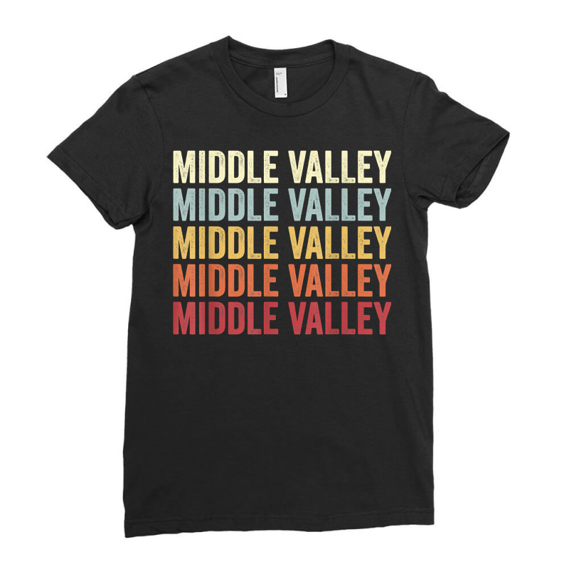 Middle Valley Tennessee Middle Valley Tn Retro Vintage Text T Shirt Ladies Fitted T-Shirt by moneyydopoienlc | Artistshot