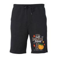 Fall For-jesus He Never Leaves Autumn-christian Prayers Vintage Retro Fleece Short | Artistshot