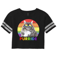 Funny Siberian Cat Rainbow Gay Pride Lgbtq T Shirt Scorecard Crop Tee | Artistshot