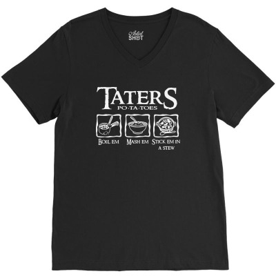 The Lord Of The Rings Taters Potatoes Recipe V-neck Tee Designed By Vanode Art