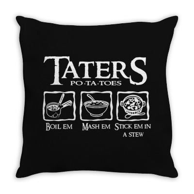The Lord Of The Rings Taters Potatoes Recipe Throw Pillow Designed By Vanode Art
