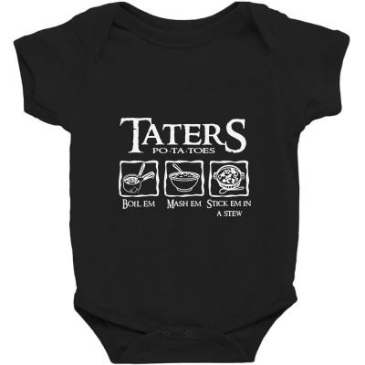 The Lord Of The Rings Taters Potatoes Recipe Baby Bodysuit Designed By Vanode Art