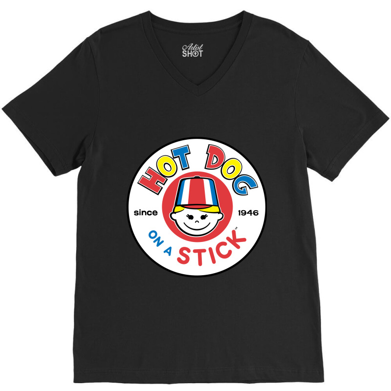 Hot Dog On A Stick Resto V-neck Tee | Artistshot