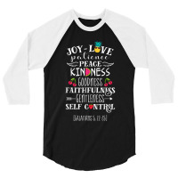 Fruit Of The Spirit Shirt Galatians 522-23 Bible Christian Birthday Gi 3/4 Sleeve Shirt | Artistshot